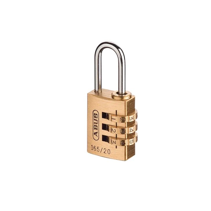 ABUS 165 Solid Brass Body 3-Digit Combination Padlock
