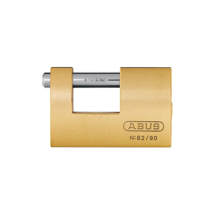 ABUS 82/90mm Monoblock Brass Shutter Padlock