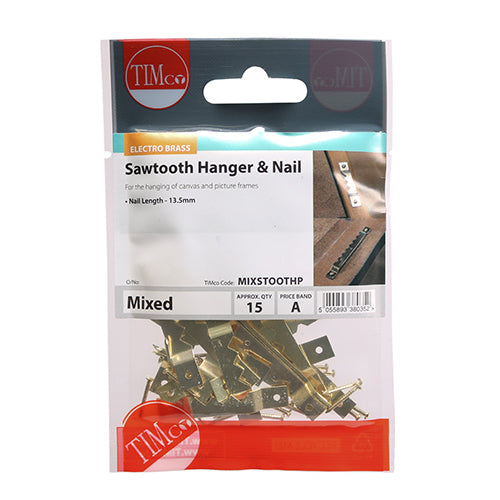 Timco Sawtooth Hangers & Nails 15-Pack
